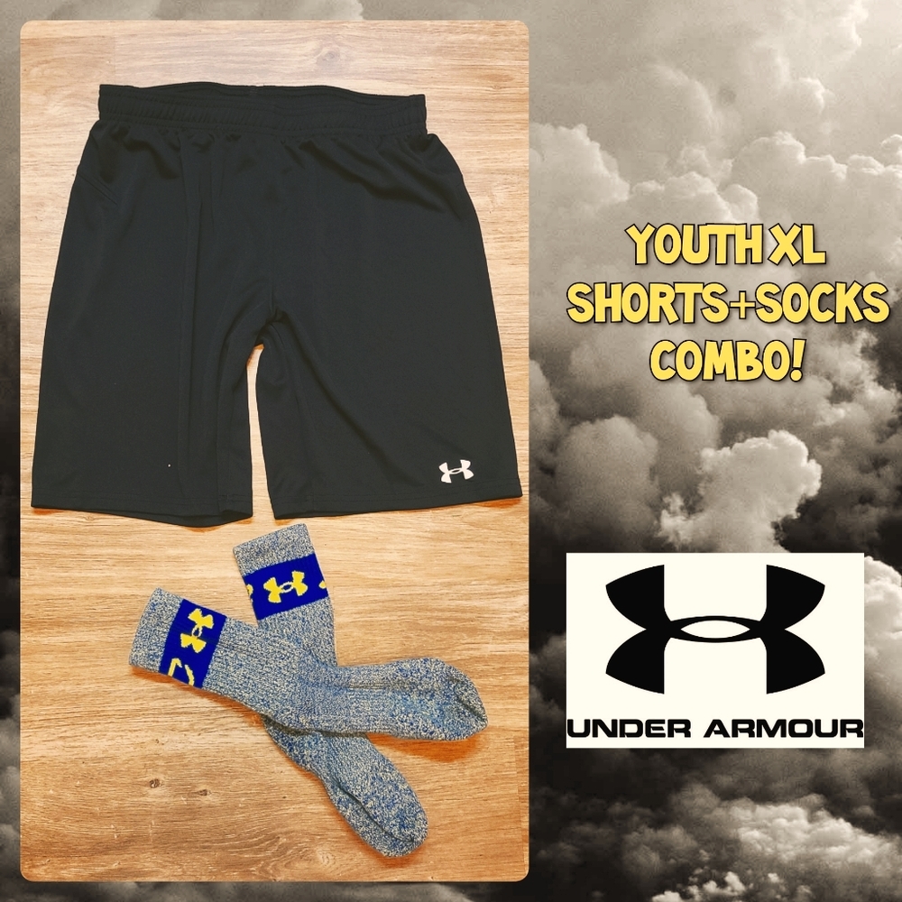 💪 Under Armour Youth XL Shorts and Socks Combo!